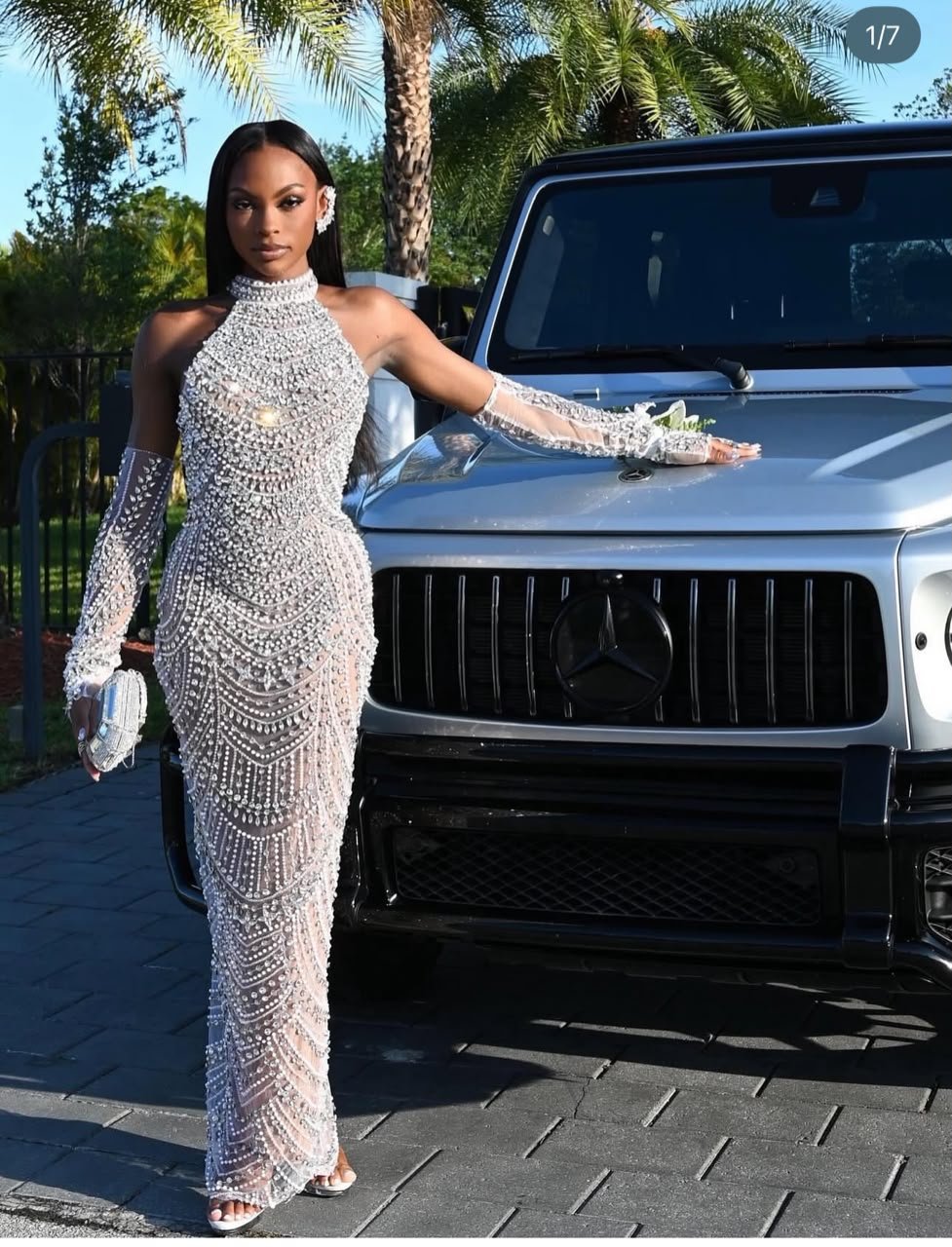 Sleek luxury prom dress silhouette