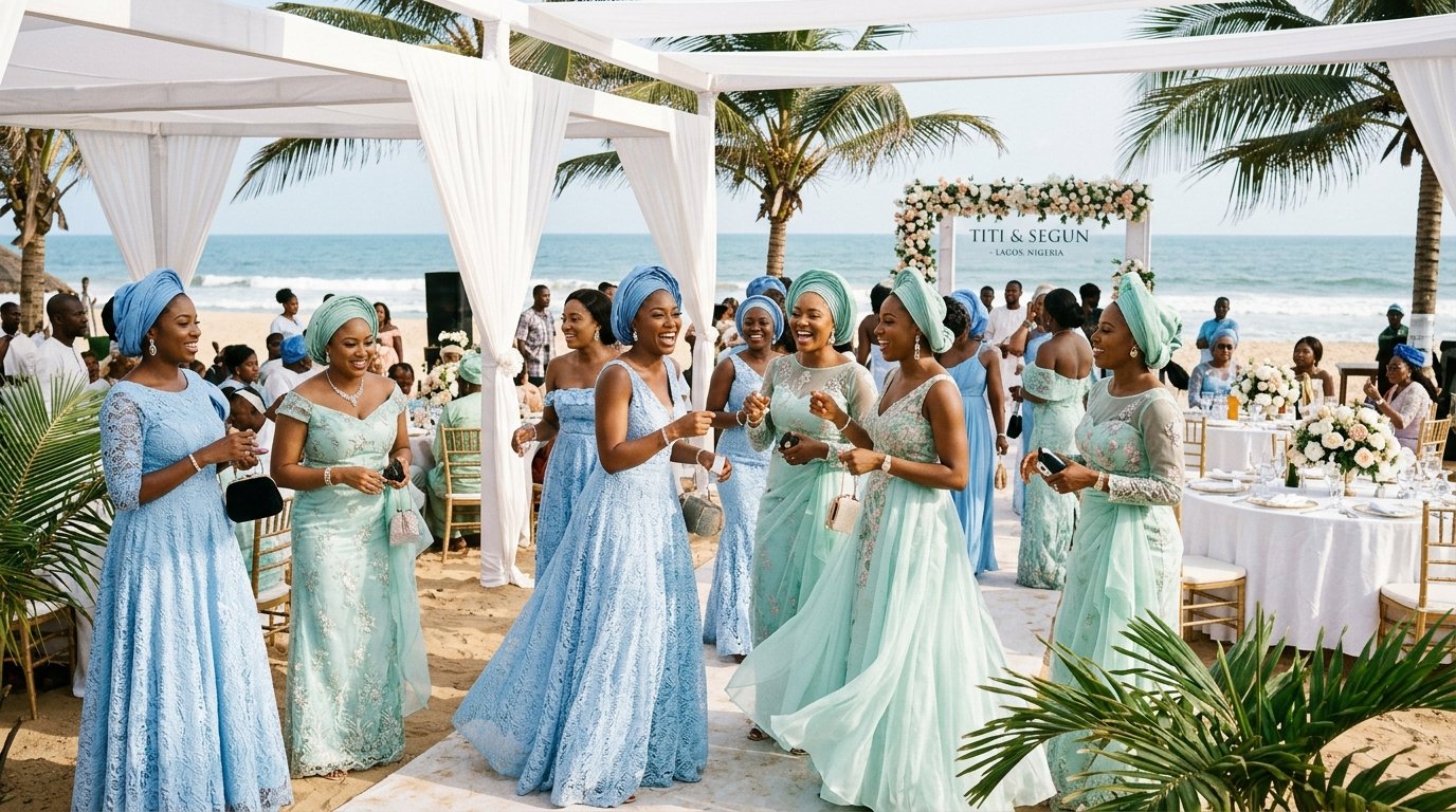Outdoor wedding fabric guide