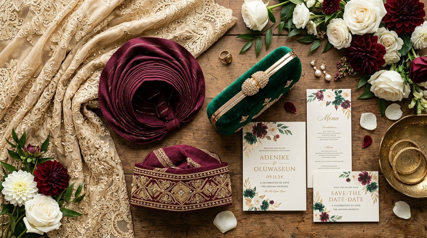 Champagne asoebi color combinations