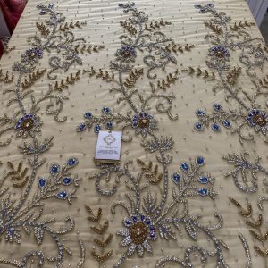 Emerald Crystal Border Fabric