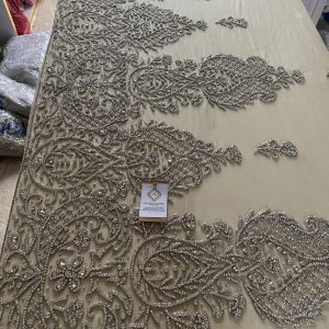 Ruby Crystal Border Fabric