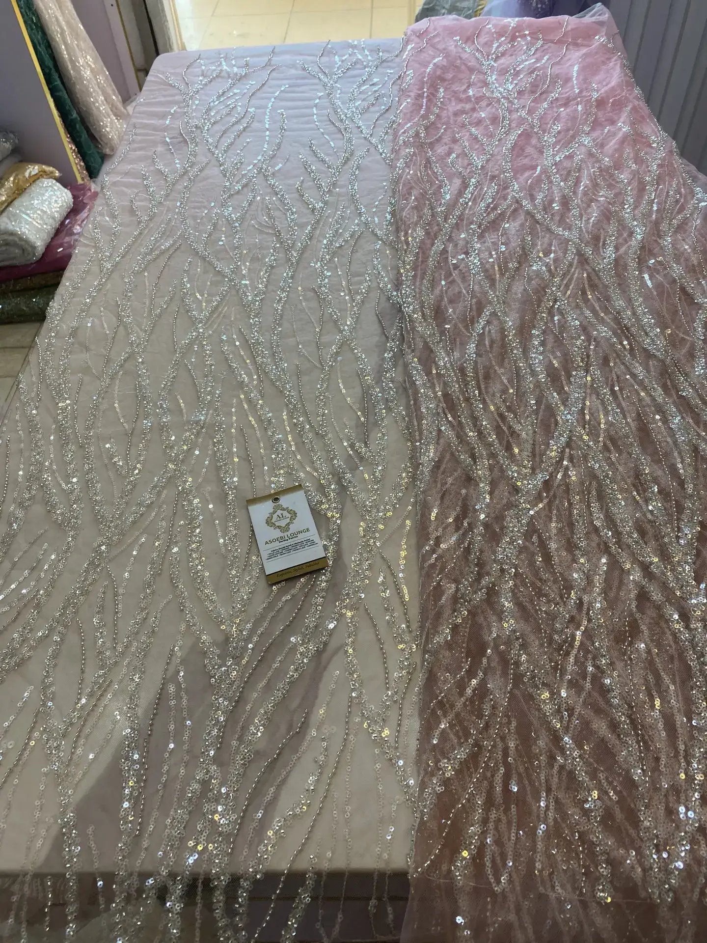 Beaded Fabric, Asoebi, Bridal Fabrics