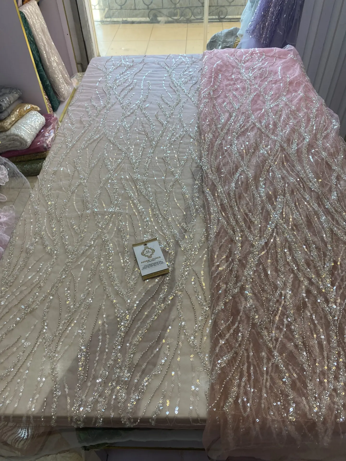 Beaded Fabric, Asoebi, Bridal Fabrics