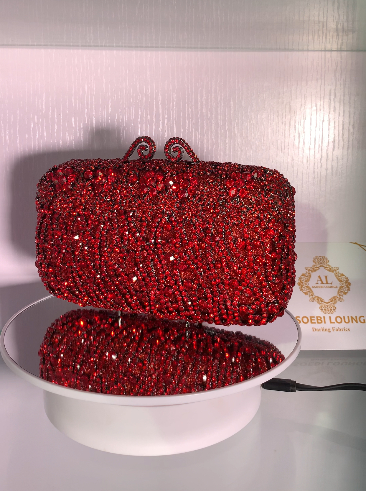 Luxuria Sparkle Crystal Clutch Purse