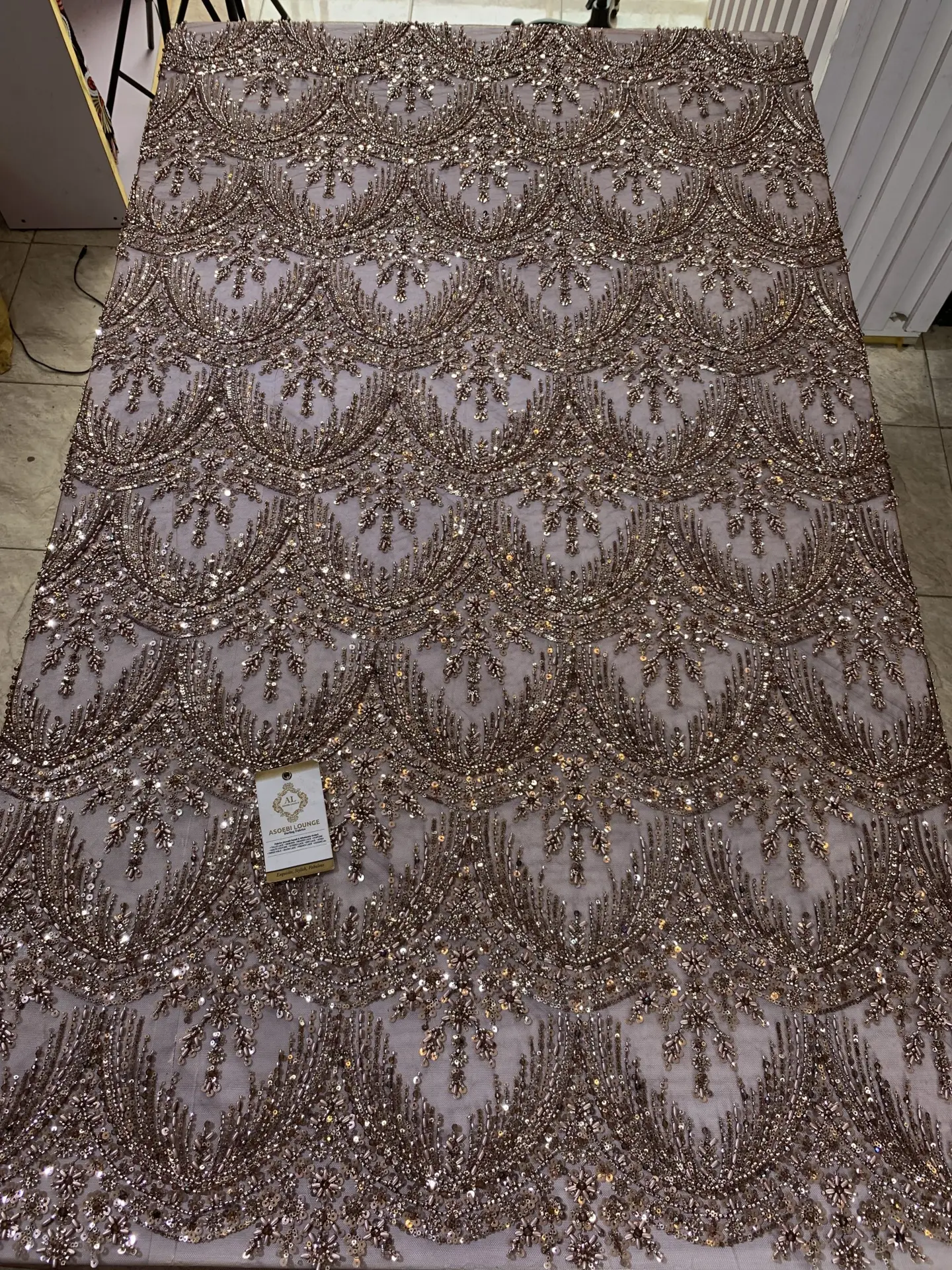 AsoSapphire Beaded Fabric - Image 2