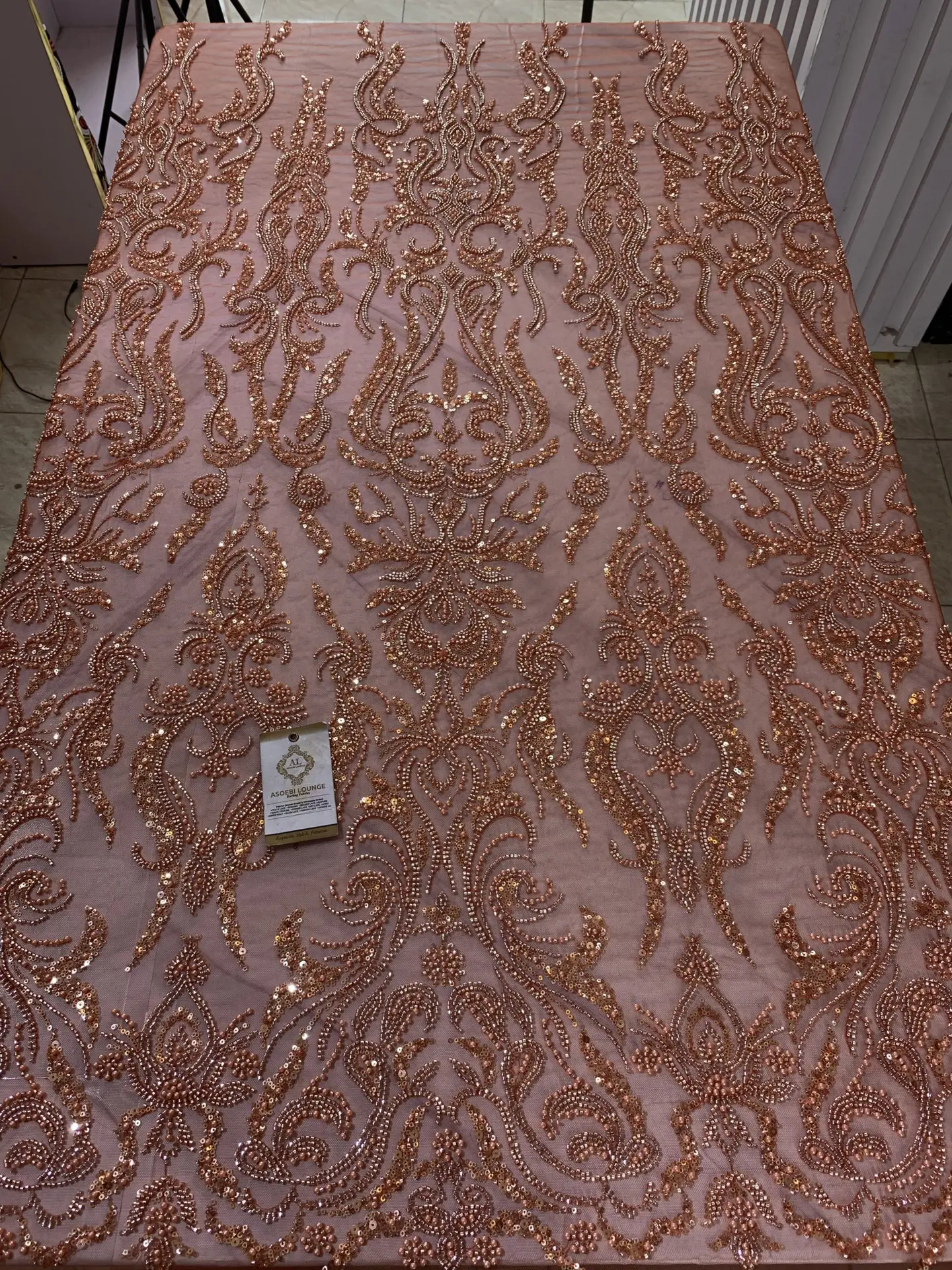 Lavish Heritage Beaded Fabric - Image 2