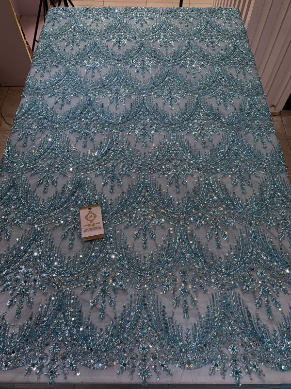 Unity Sparkle Beaded Fabric - Image 2