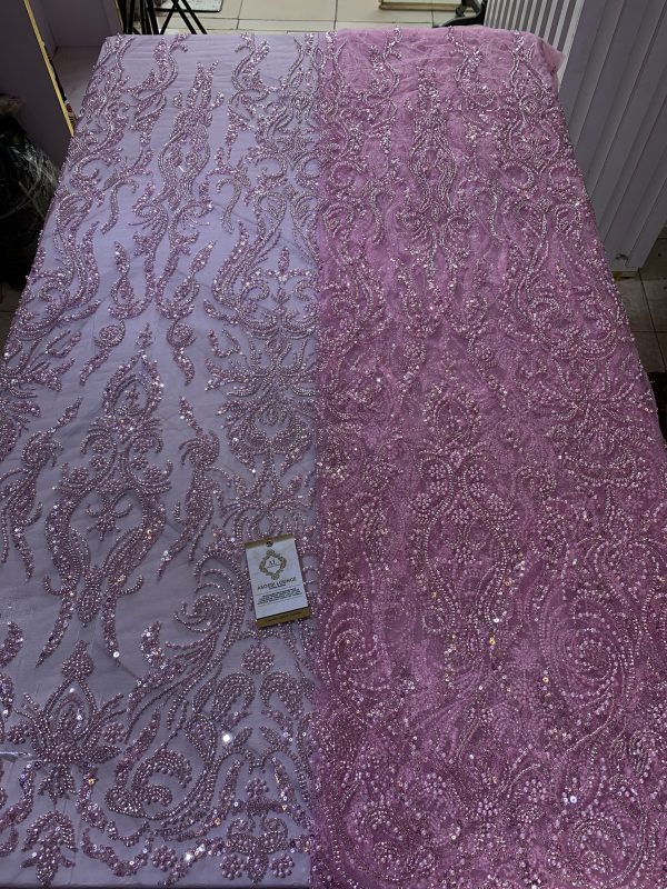 Golden Vow Beaded Fabric