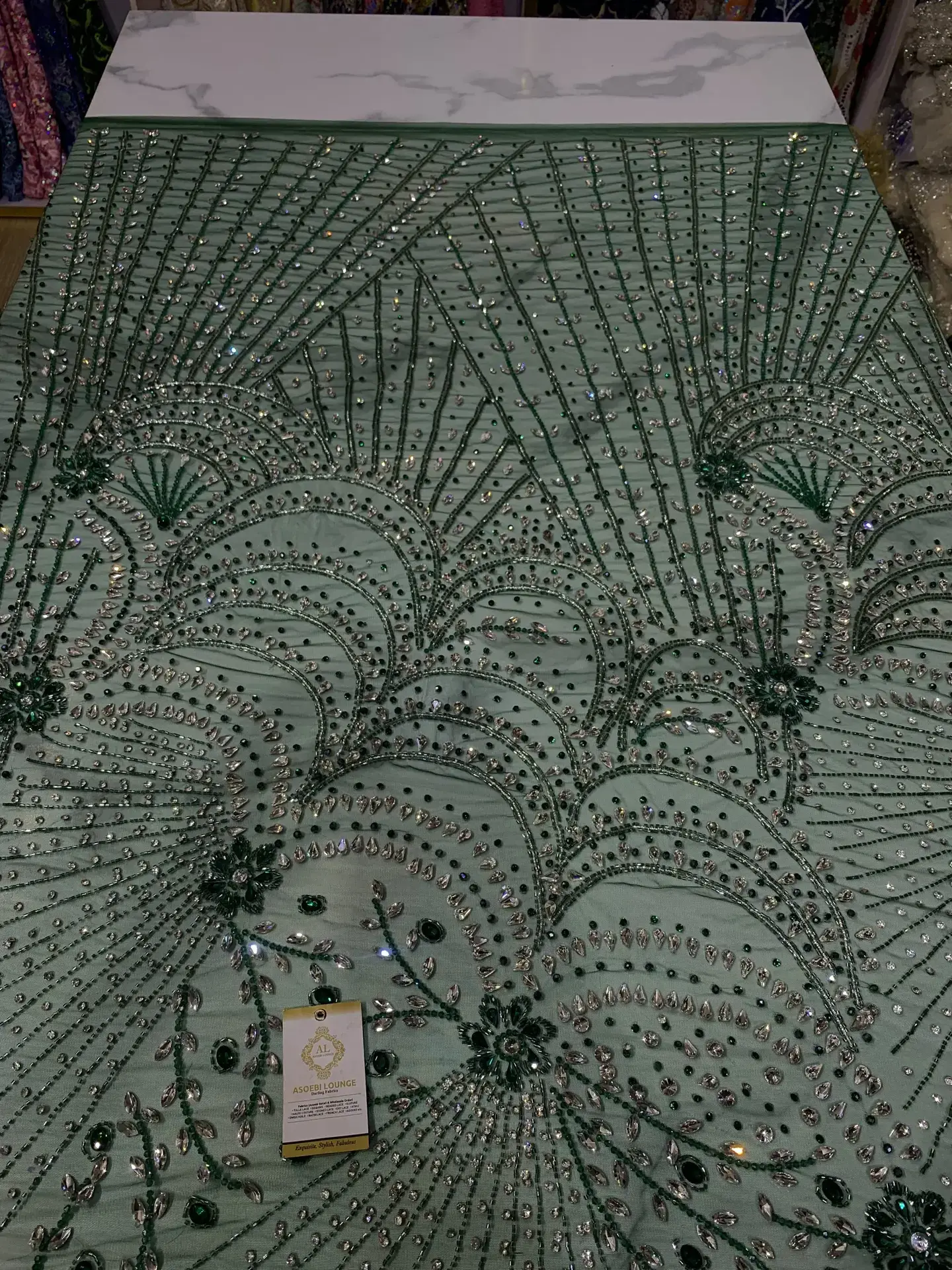 AsoLadidi Pearl Crystal Fabrics - Image 2