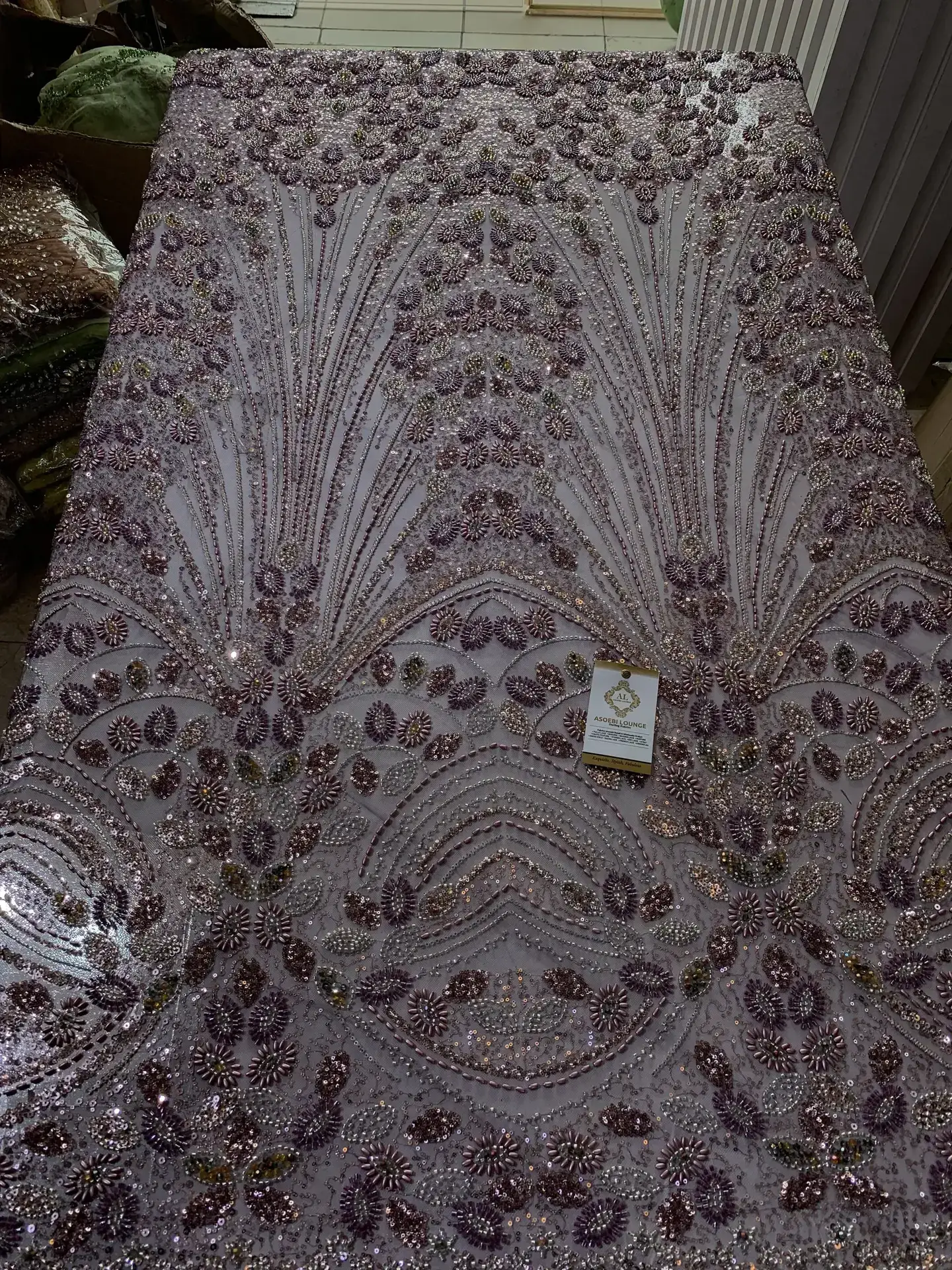 Zaza Luxe Beaded Fabric - Image 2