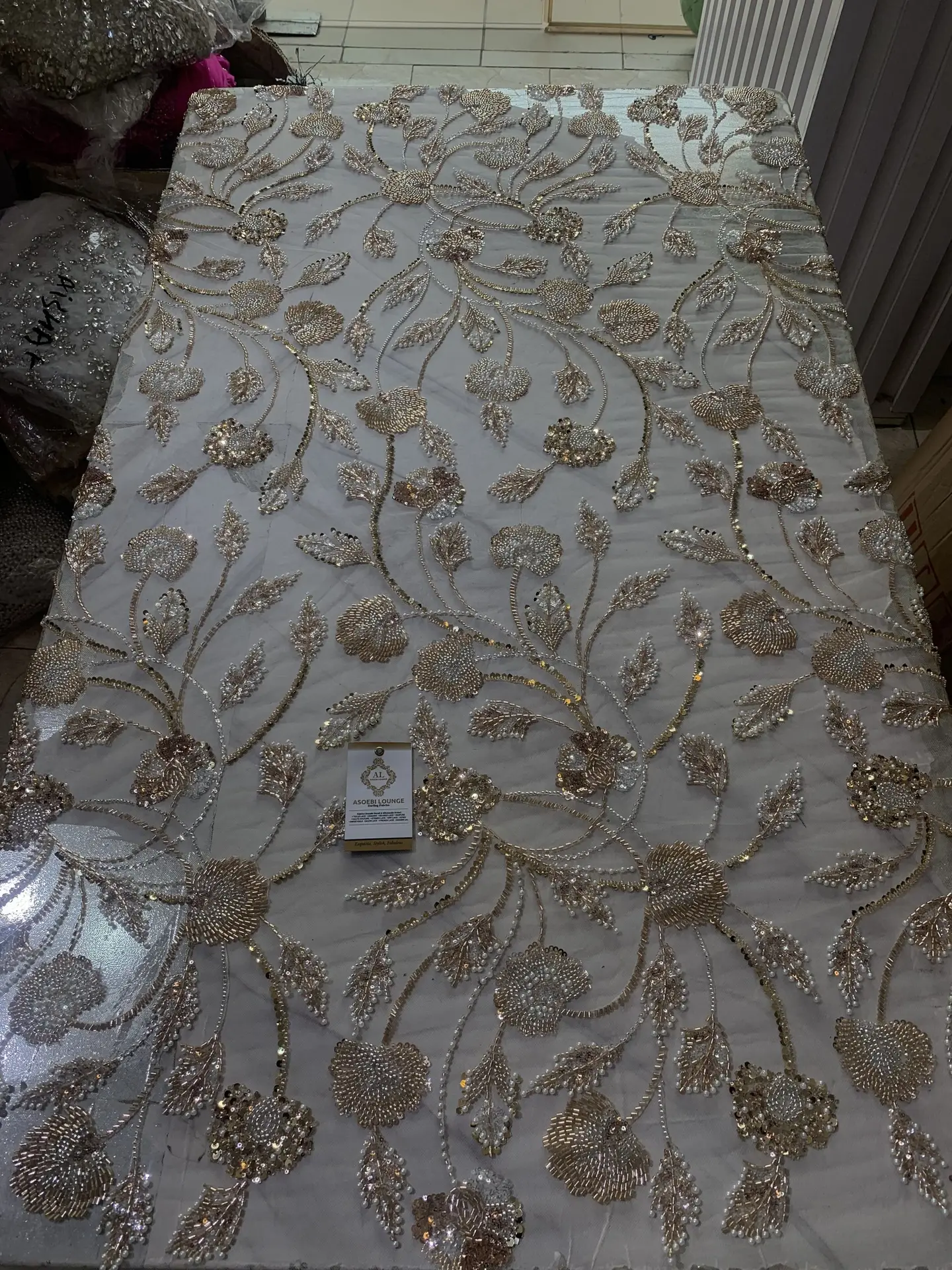 IfeZara Beaded Fabric - Image 2