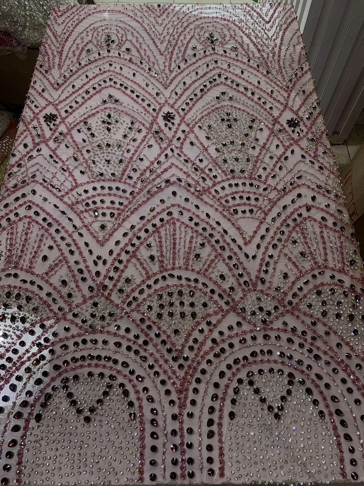 Aso Peach Blooms Crystal Fabrics - Image 2