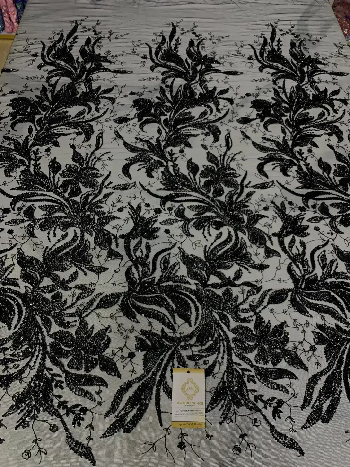 Anne Beaded Fabric - Image 2