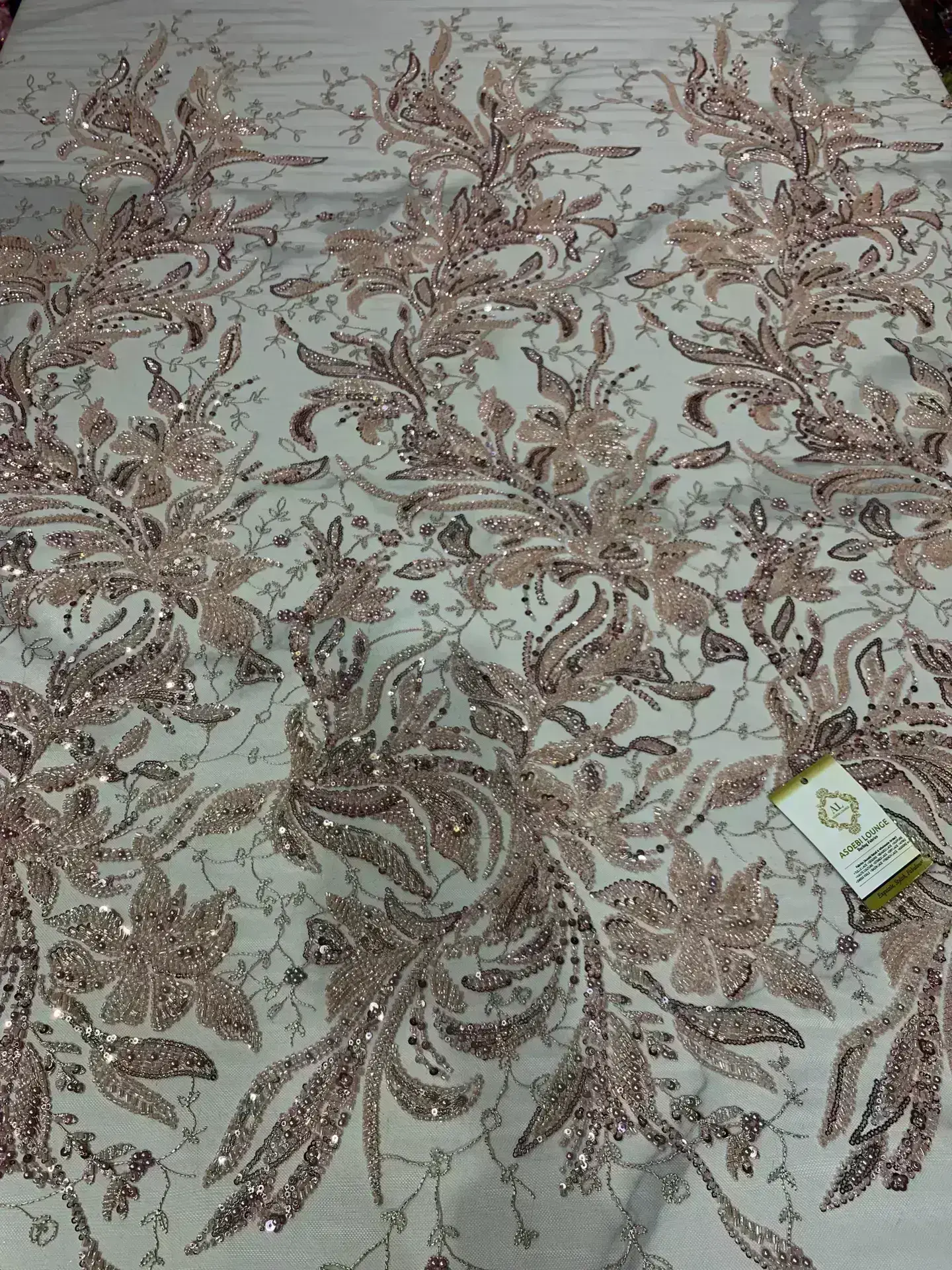 Agnes Beaded Fabric - Image 2