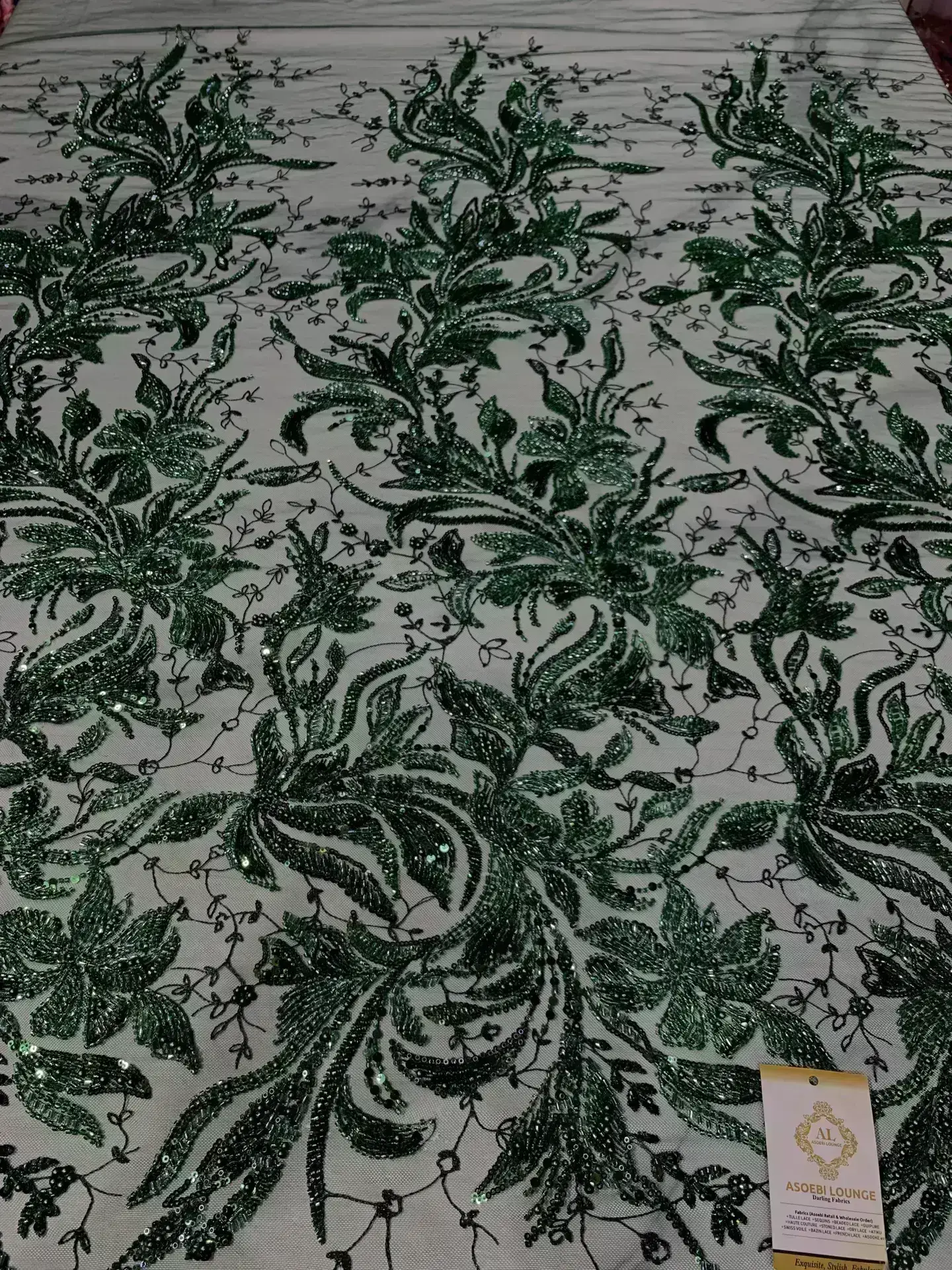 Raheema Beaded Fabric - Image 2