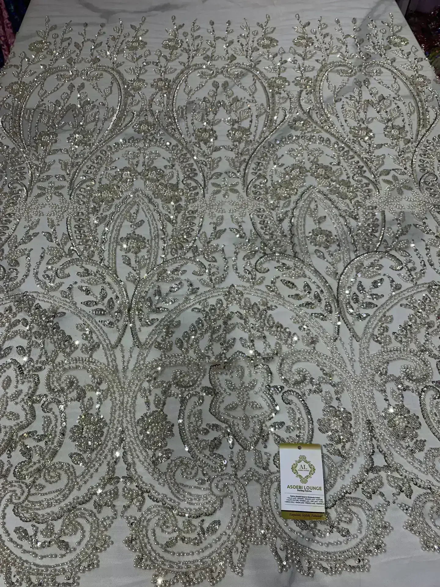 Amara Beaded Fabric - Image 2