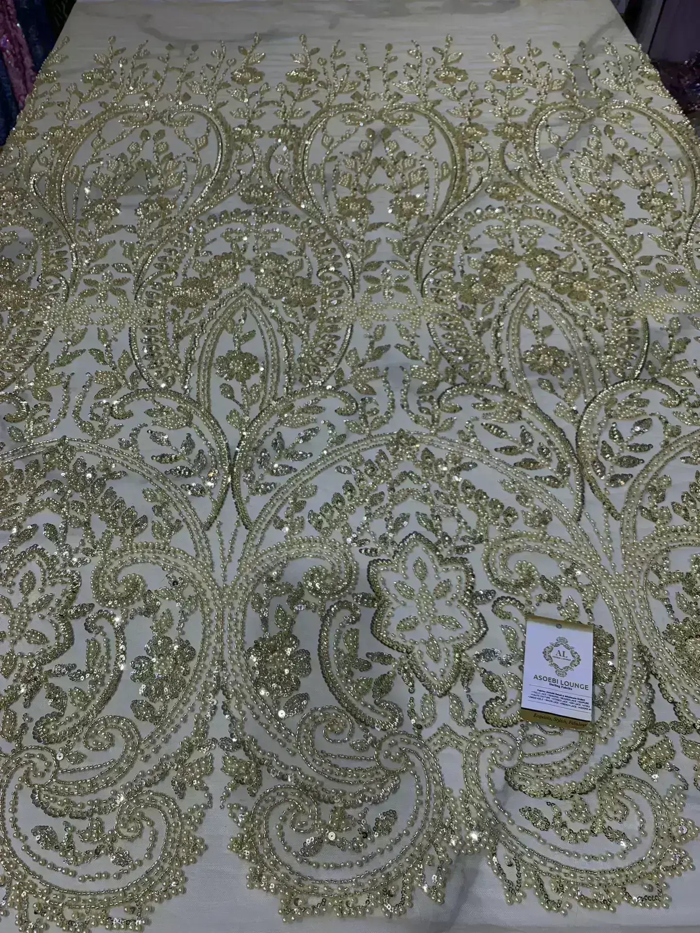 Oyin Beaded Fabric - Image 2