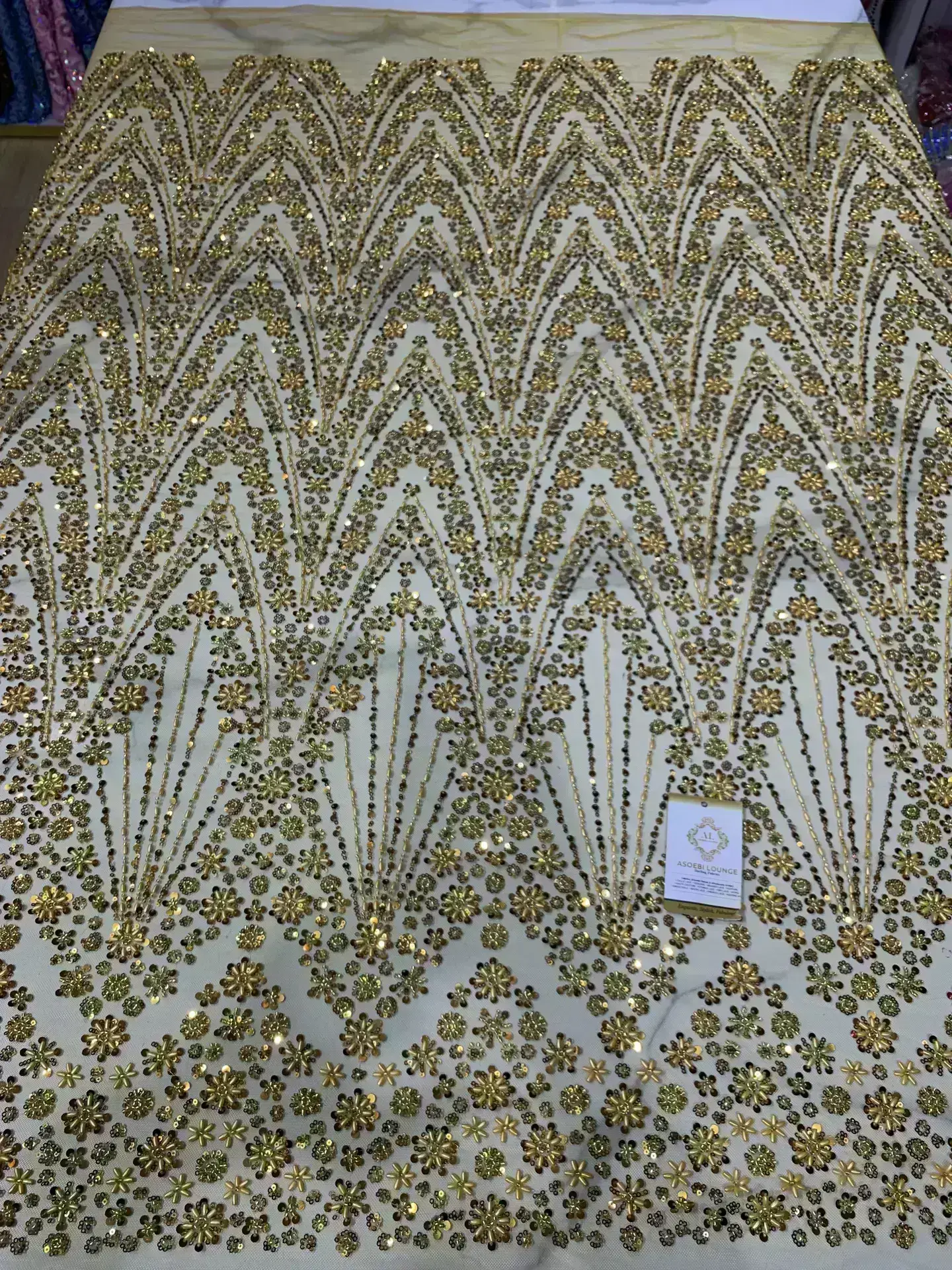 Sammie Beaded Fabric - Image 2