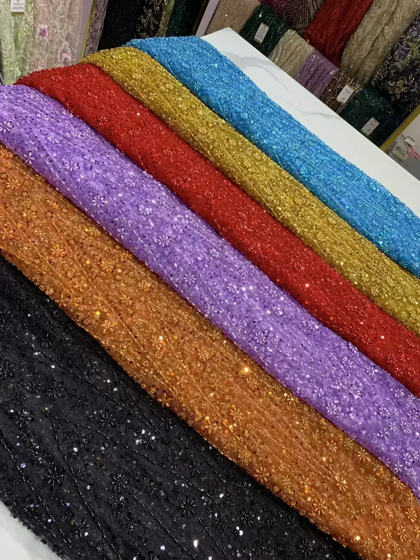 Grace Beaded Fabric - Image 2