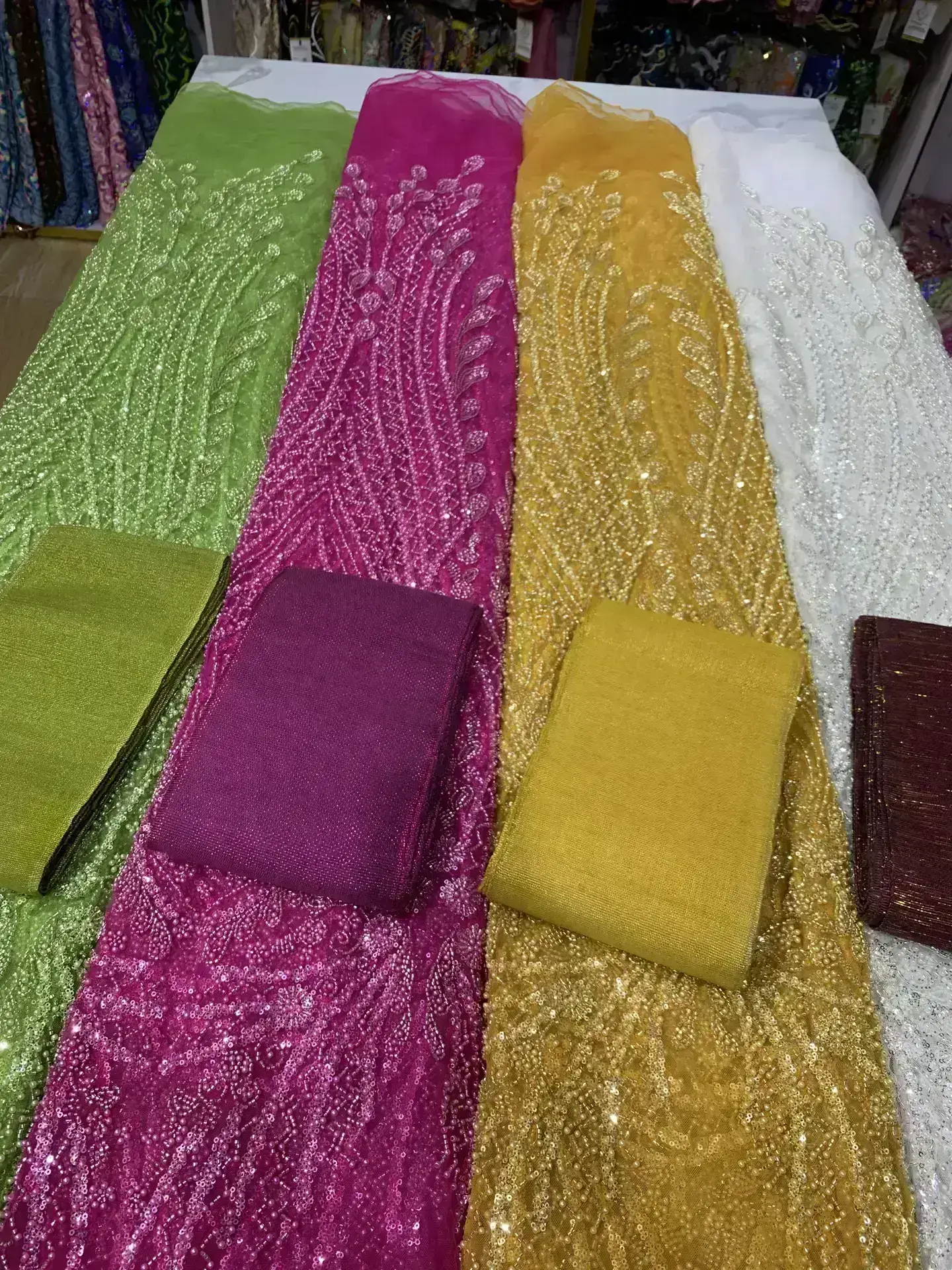 Chiamaka Beaded Fabric - Image 2