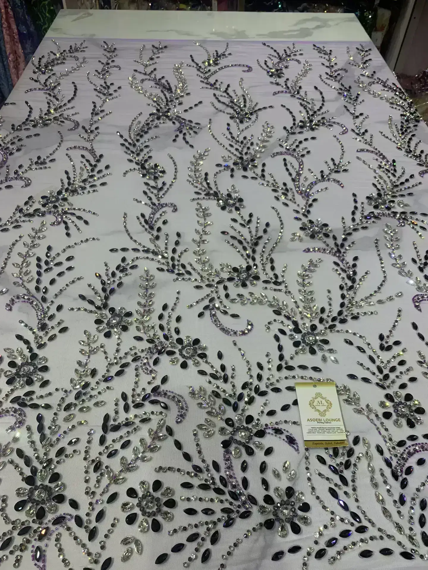 Jennie Beaded Fabric - Image 2