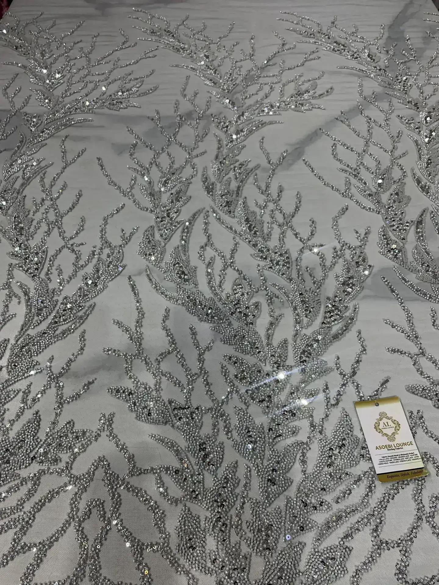 Kate Beaded Fabric - Image 2