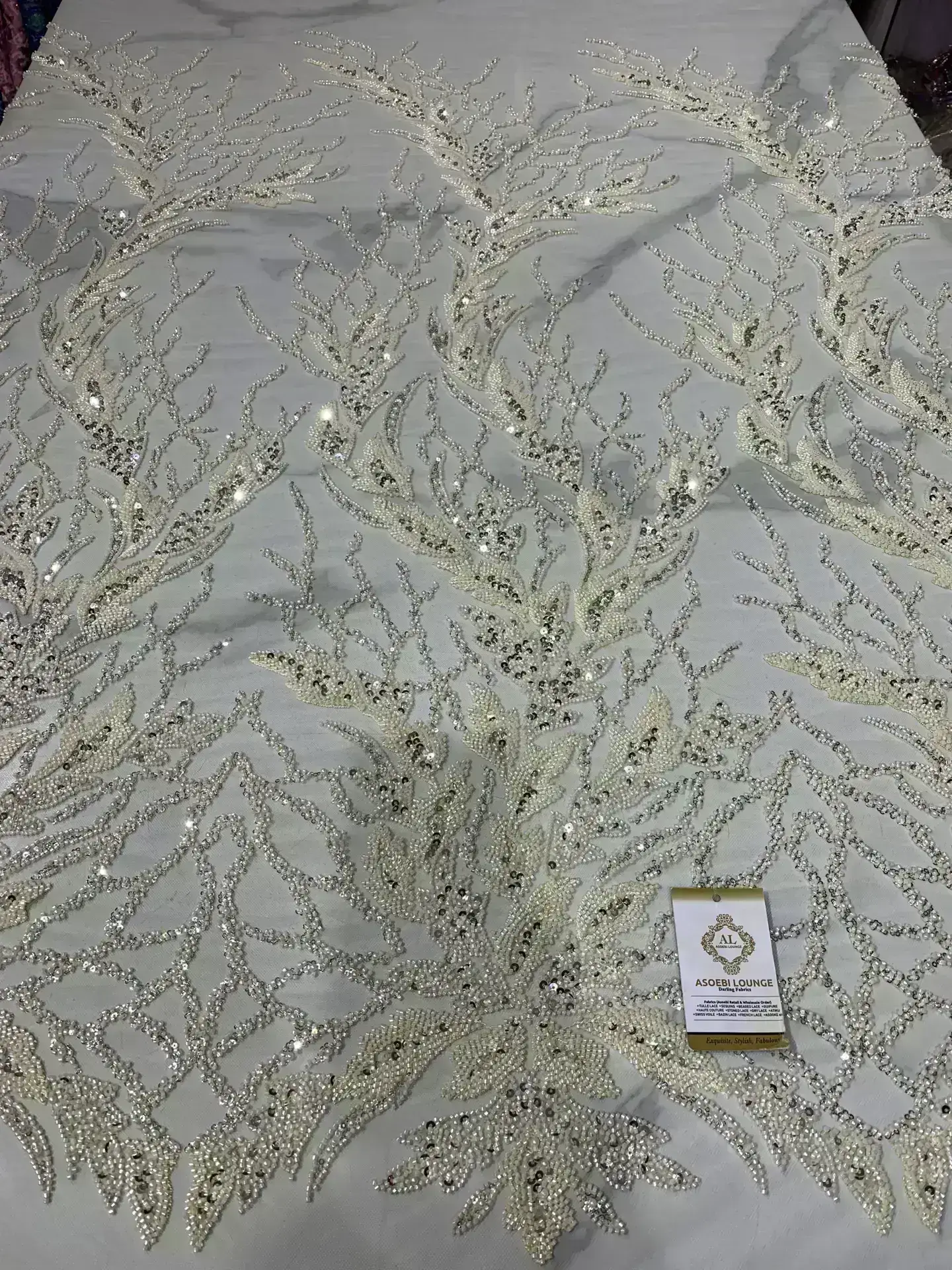 Uche Beaded Fabric - Image 2