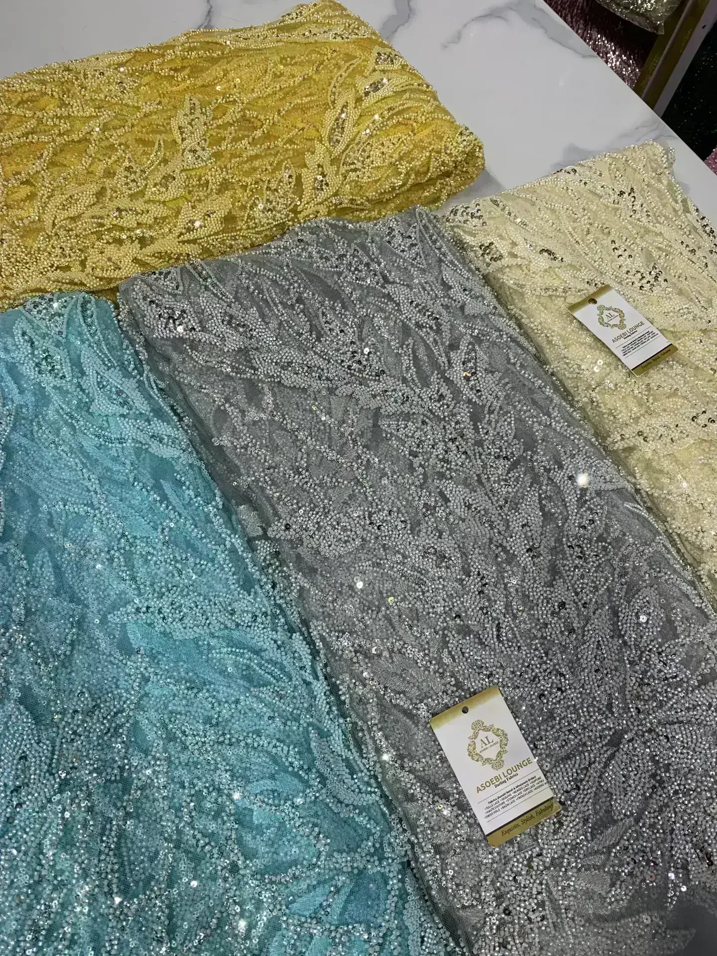 Arya Beaded Fabric - Image 2