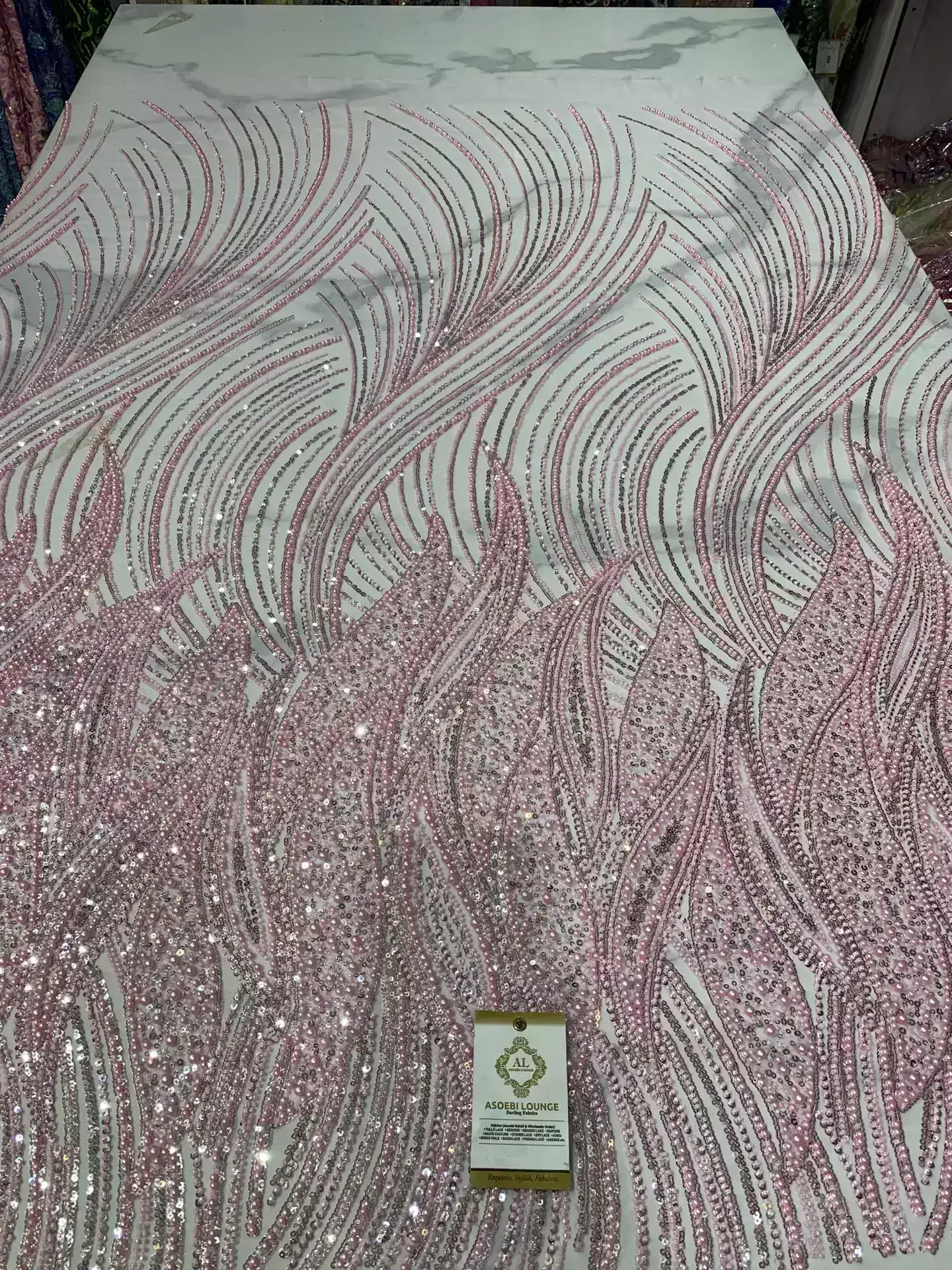 Myra Beaded Fabric - Image 2