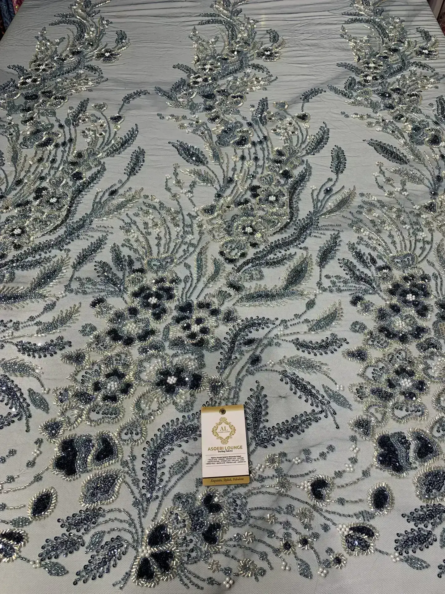 Irene Beaded Fabric - Image 2